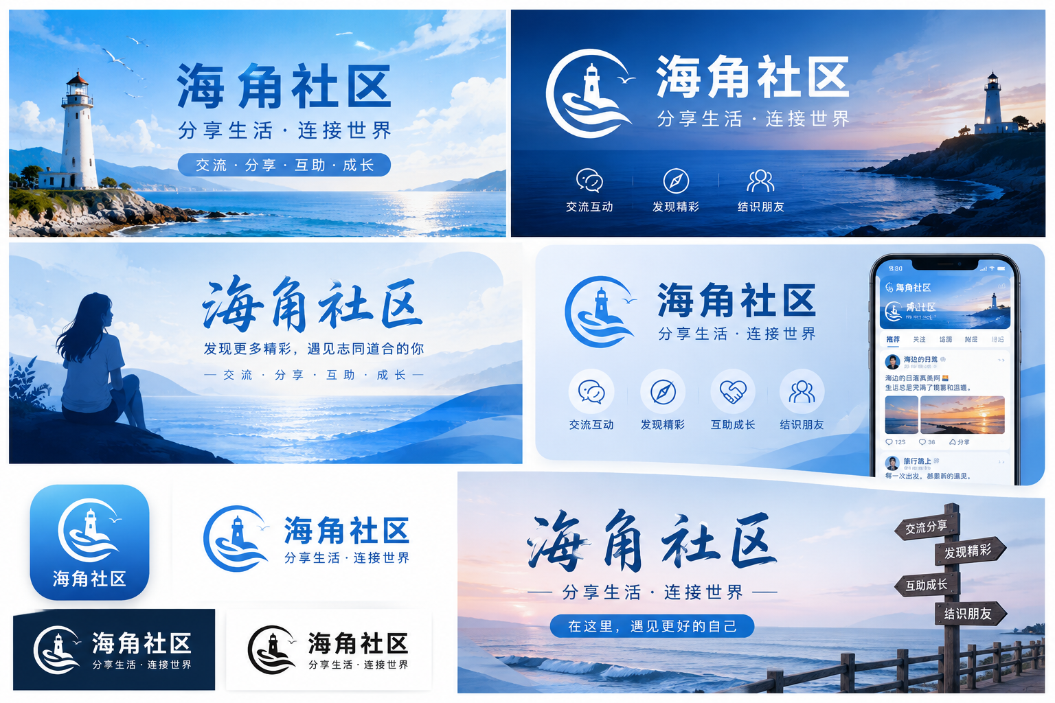 海角社区品牌与城市生活的主题视觉